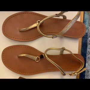Coach Charleen Metal Leather Sandal - Gold